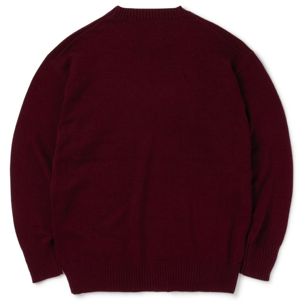 Archive Logo Knit Sweater GRY ワッペン クルーネック コットン ニット セーター