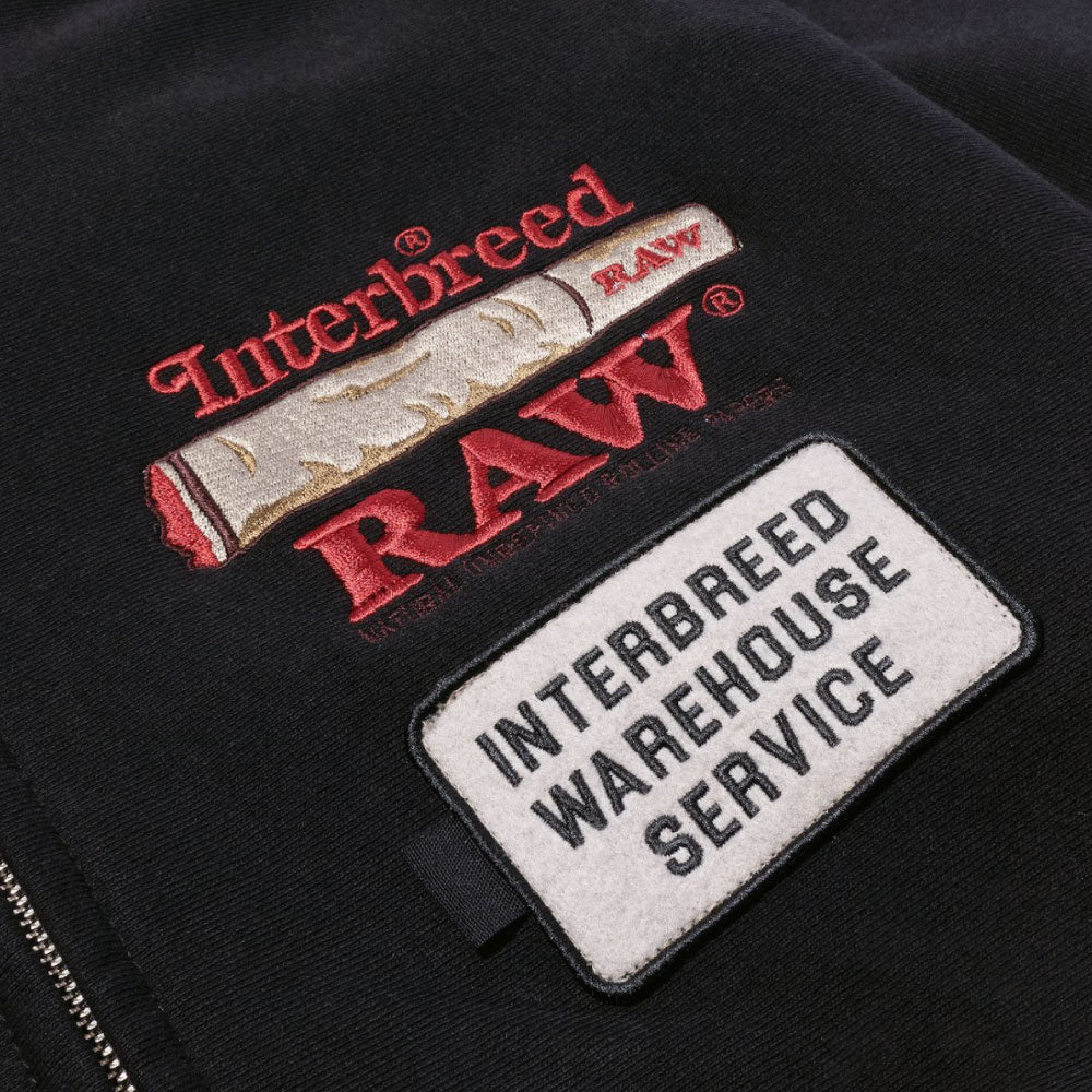 x Raw Warehouse Zip Sweat Hoodie ロウ ジップ スウェット フーディー パーカー