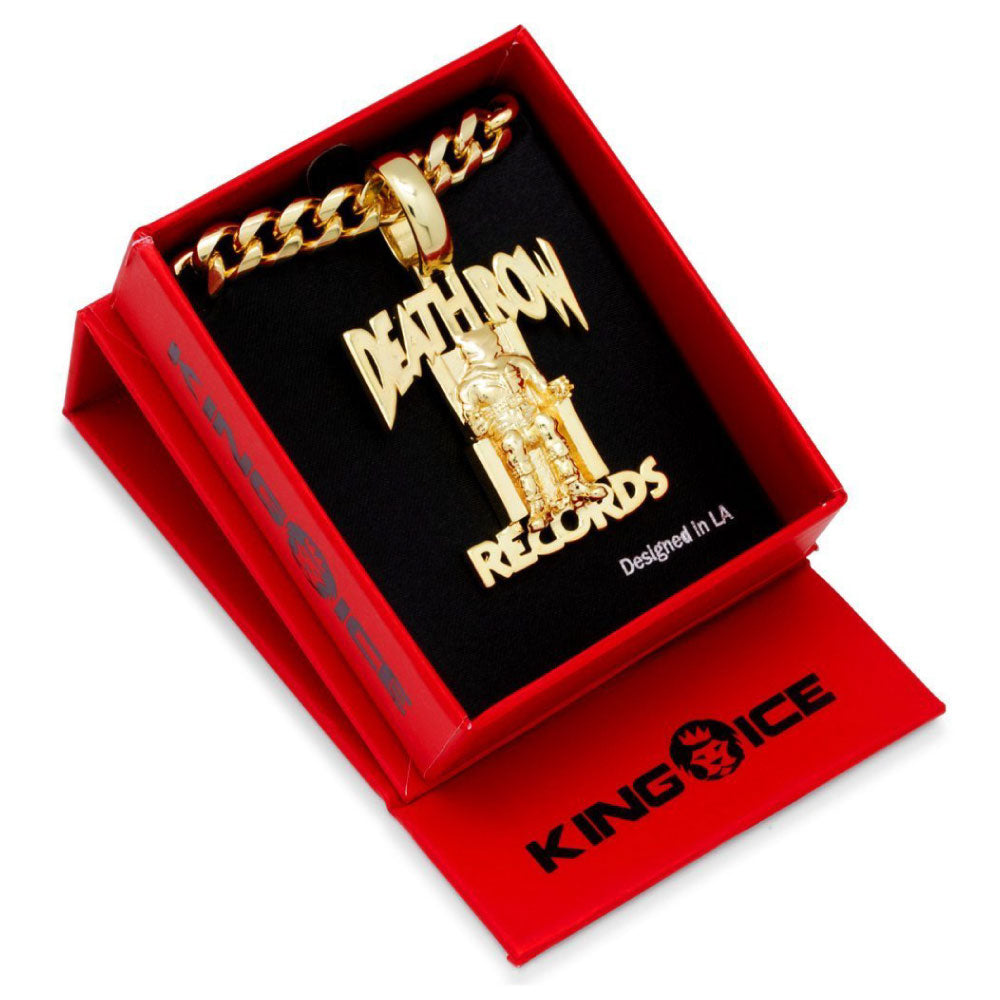× Death Row Records Classic Logo Necklace Miami Cuban Chain デスロウ チェーン ネックレス