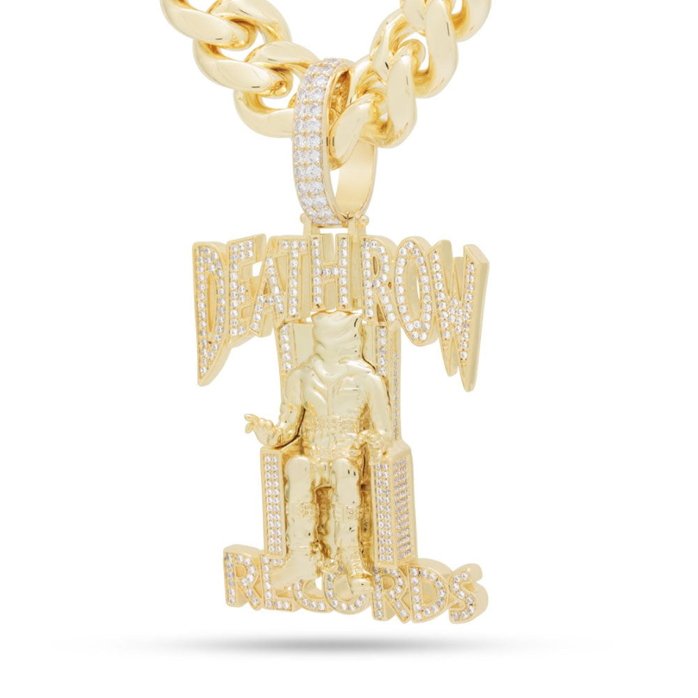 × Death Row Records Classic XL Logo Necklace Miami Cuban Chain デスロウ チェーン ネックレス
