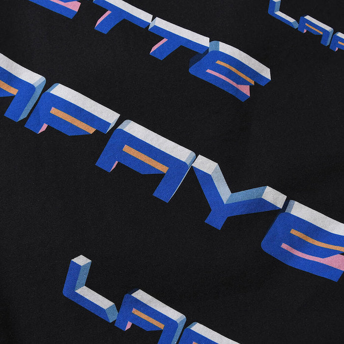 90s Polygon Logo Open Collar S/S Shirt 半袖 シャツ Black ブラック