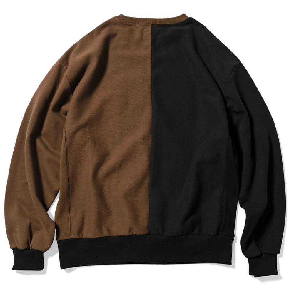 2 Tone Arch Logo US Cotton Crewneck Sweat Shirt BRN クルーネック スウェット