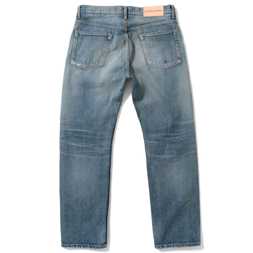 5 Pocket Selvage Washed Denim Pants Standard Fit デニム パンツ セルビッジ ダメージ ビンテージ ウォッシュ Blue ブルー by Lafayette ラファイエット