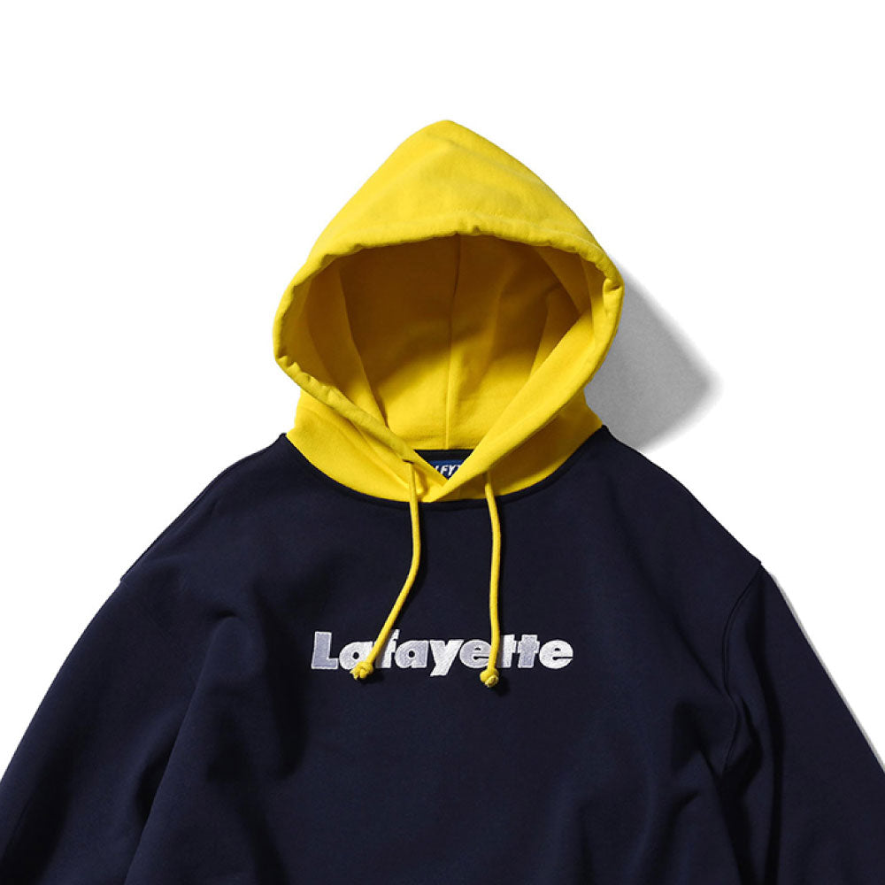 Lafayette Logo 2Tone Hoodie Navy プルオーバー パーカー