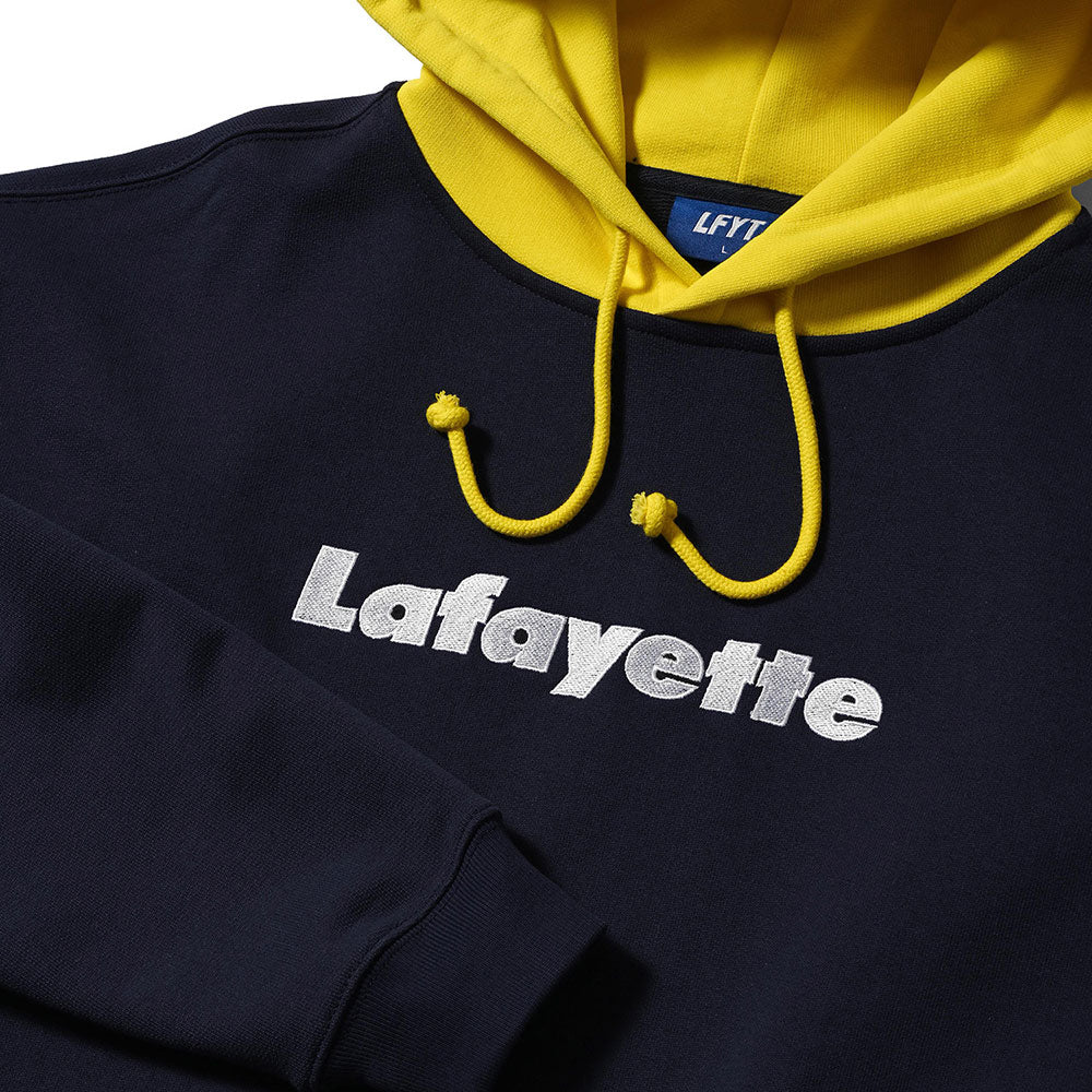 Lafayette Logo 2Tone Hoodie Navy プルオーバー パーカー