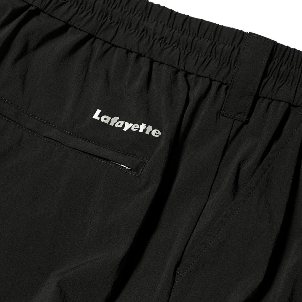 Active Easy Nylon Pants BLK コットン ナイロン 混紡 イージー パンツ