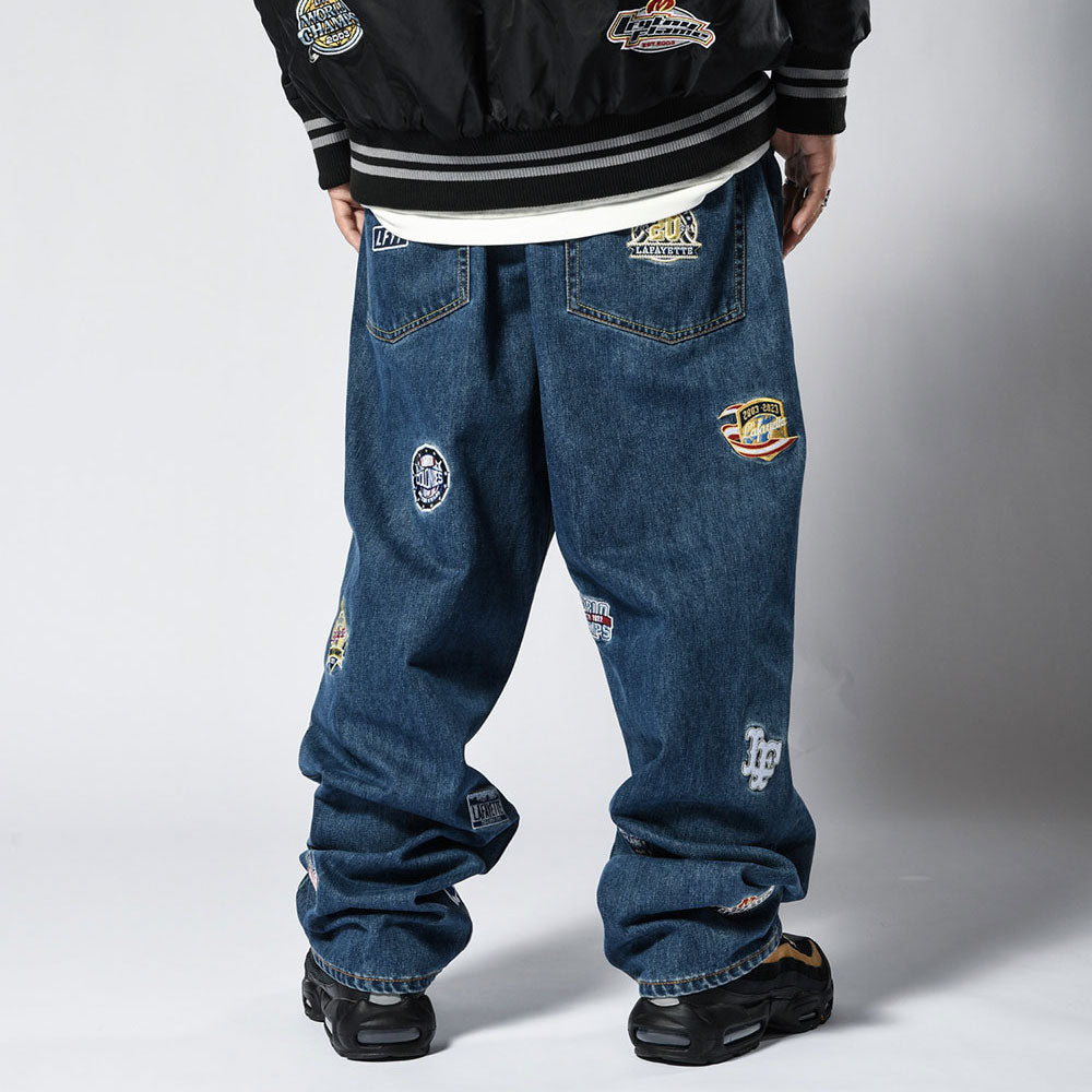 All Over Emblem Denim Pants Baggie Fit バギー フィット デニム パンツ