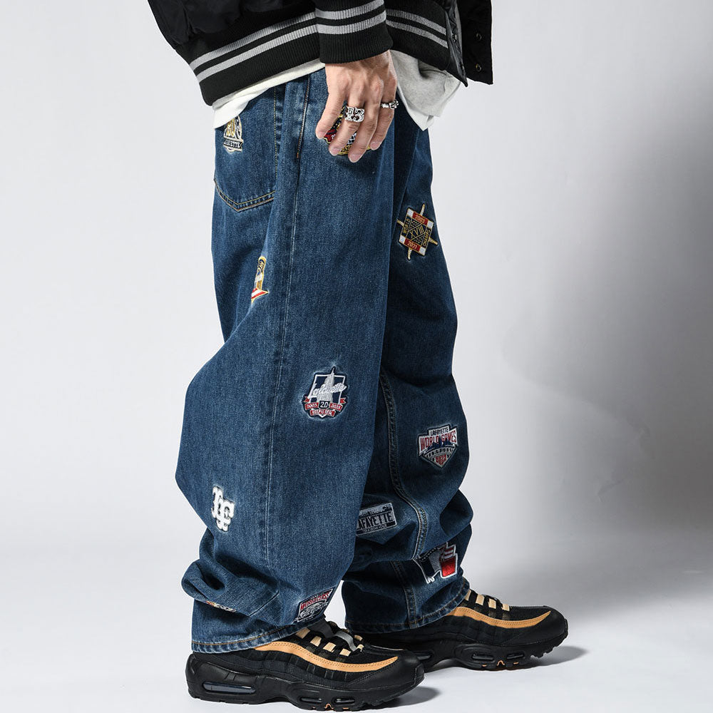 All Over Emblem Denim Pants Baggie Fit バギー フィット デニム パンツ