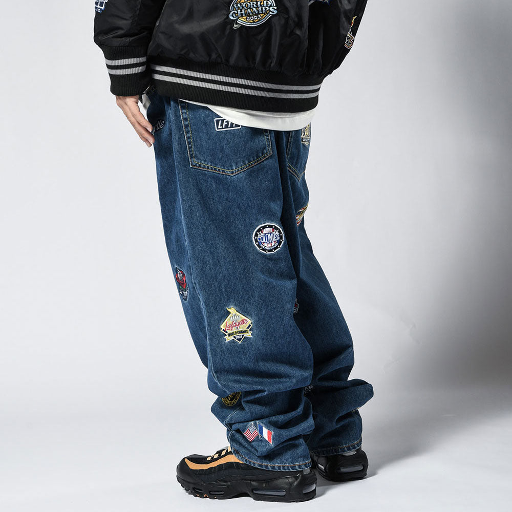 All Over Emblem Denim Pants Baggie Fit バギー フィット デニム パンツ