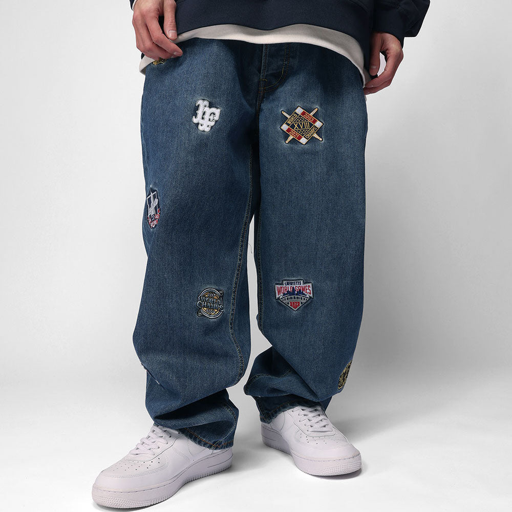 All Over Emblem Denim Pants Baggie Fit バギー フィット デニム パンツ