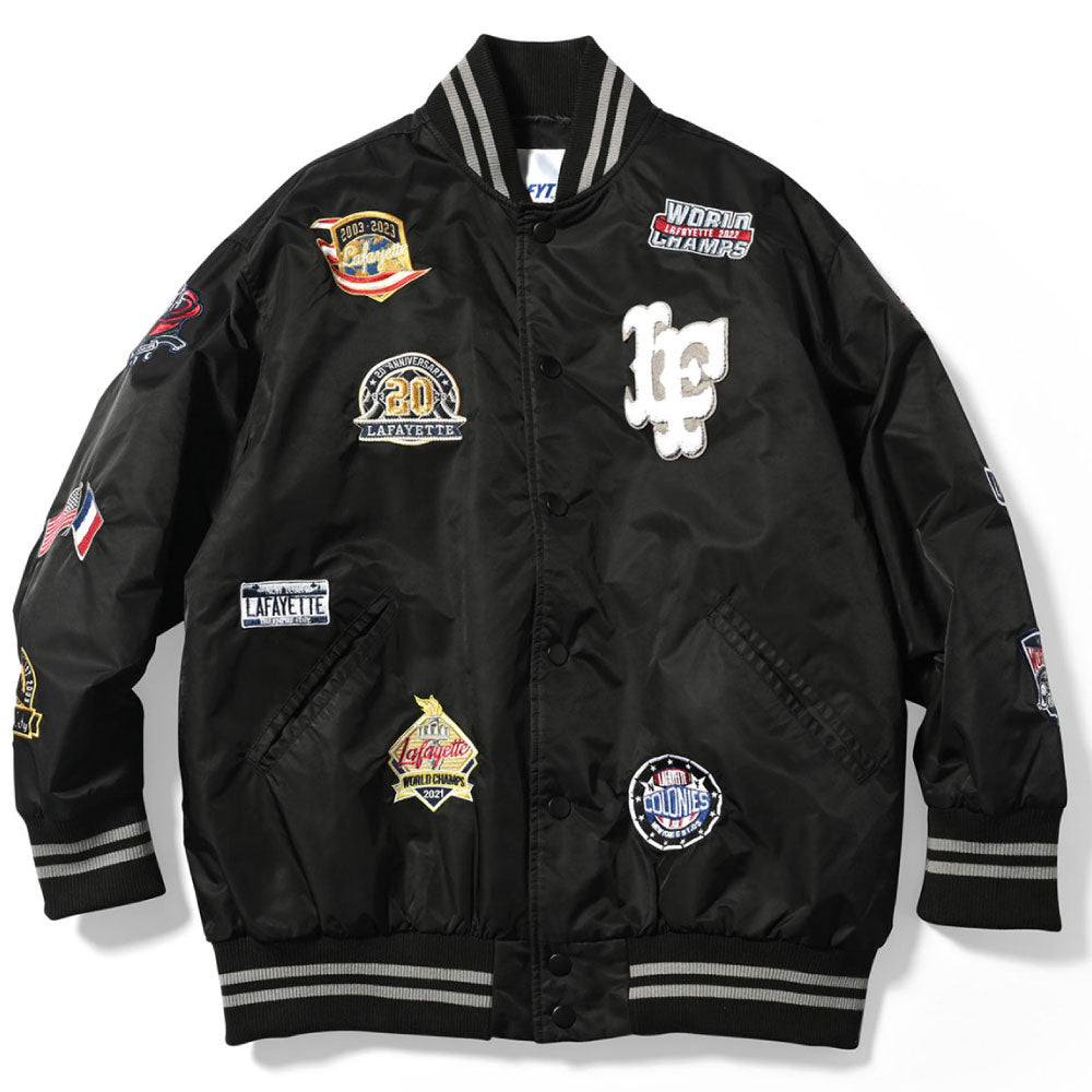 All Over Emblem Satin Varsity Jacket エンブレム サテン スタジャン スタジアム ジャケット