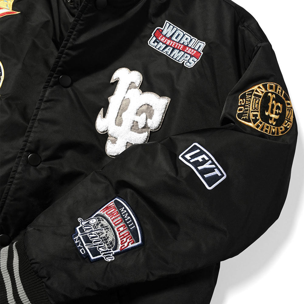 All Over Emblem Satin Varsity Jacket エンブレム サテン スタジャン スタジアム ジャケット