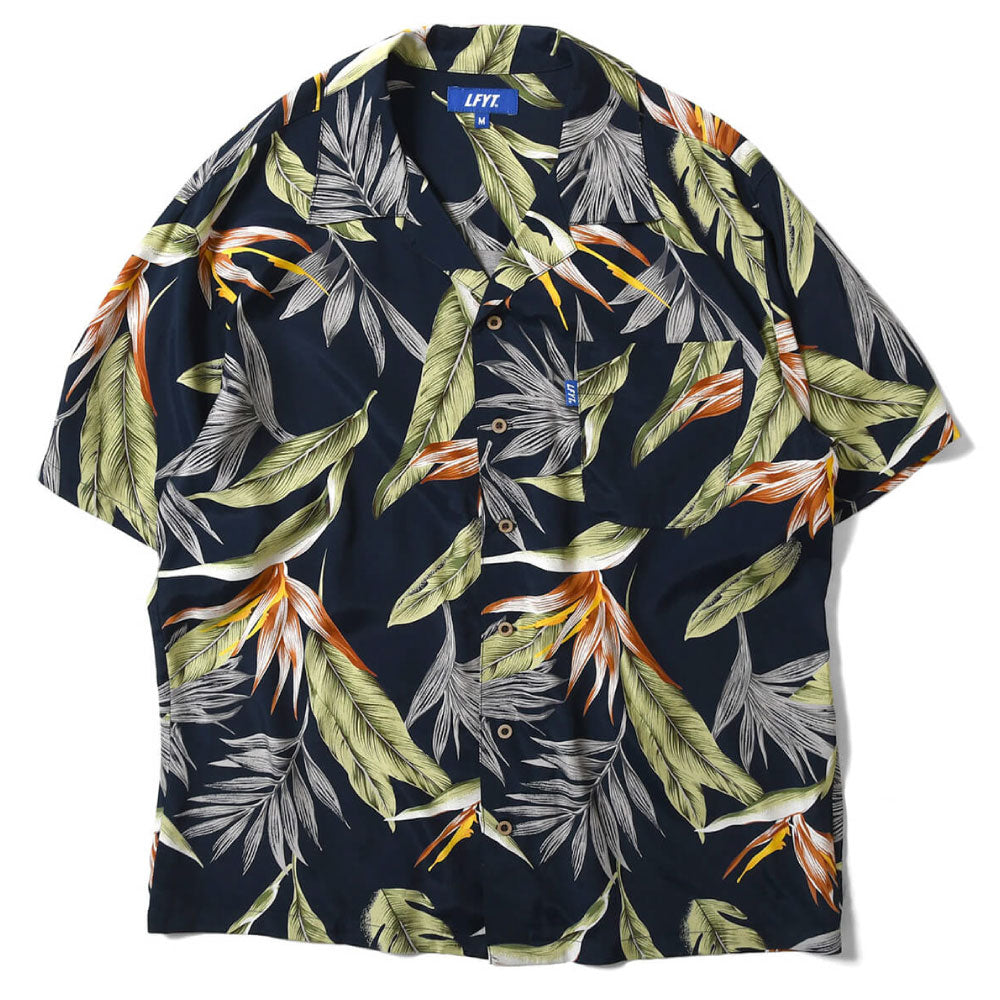 Bird Of Paradise S/S Aloha Shirt アロハ シャツ Black