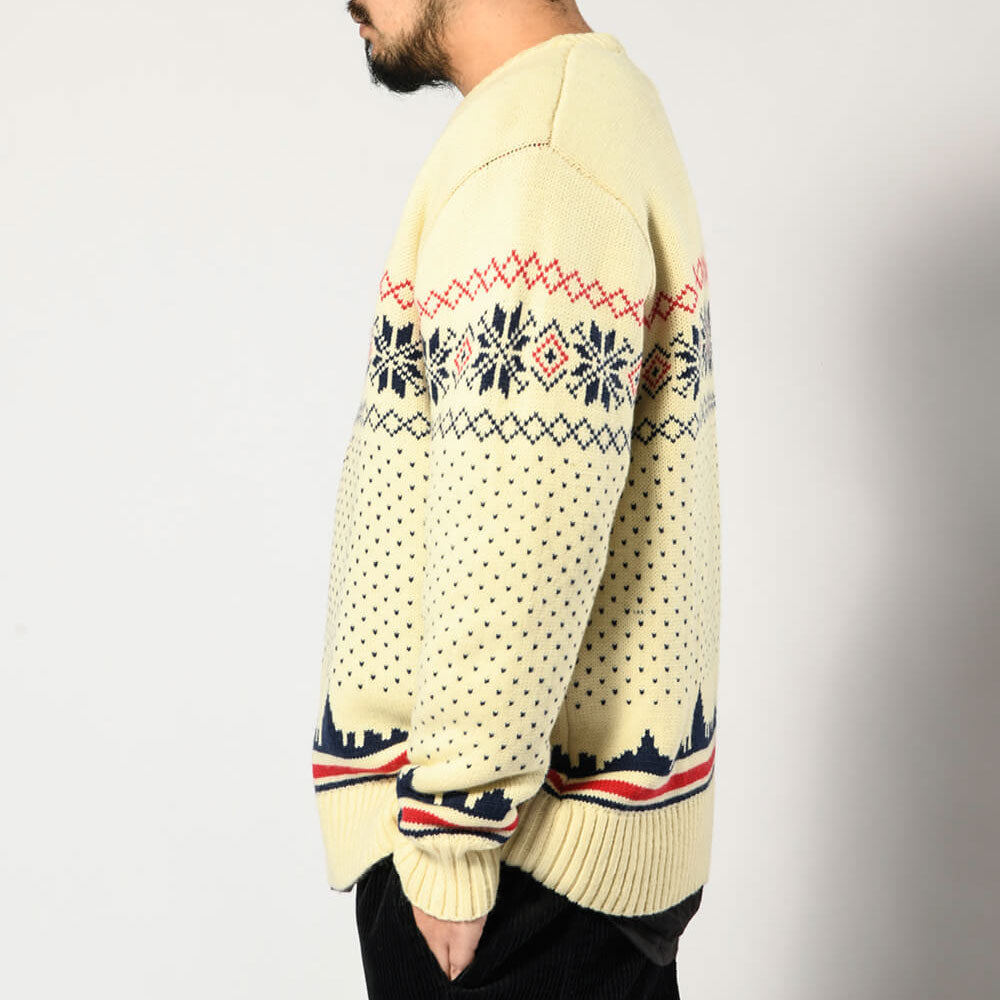 City Scape Knit Sweater New York NTL シティー スケープ ノルディック ニット セーター