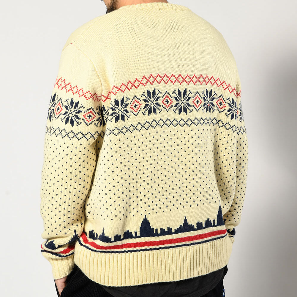 City Scape Knit Sweater New York NTL シティー スケープ ノルディック ニット セーター