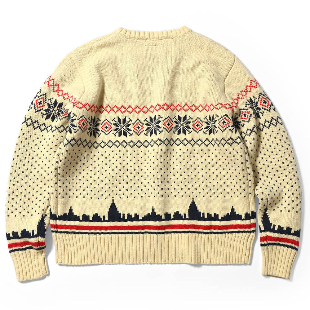 City Scape Knit Sweater New York NTL シティー スケープ ノルディック ニット セーター