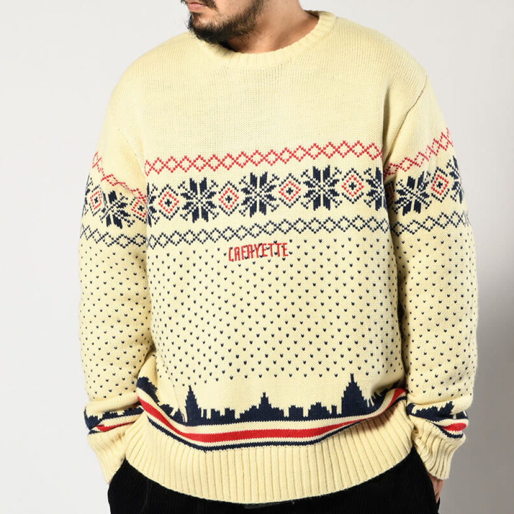 City Scape Knit Sweater New York NTL シティー スケープ ノルディック ニット セーター