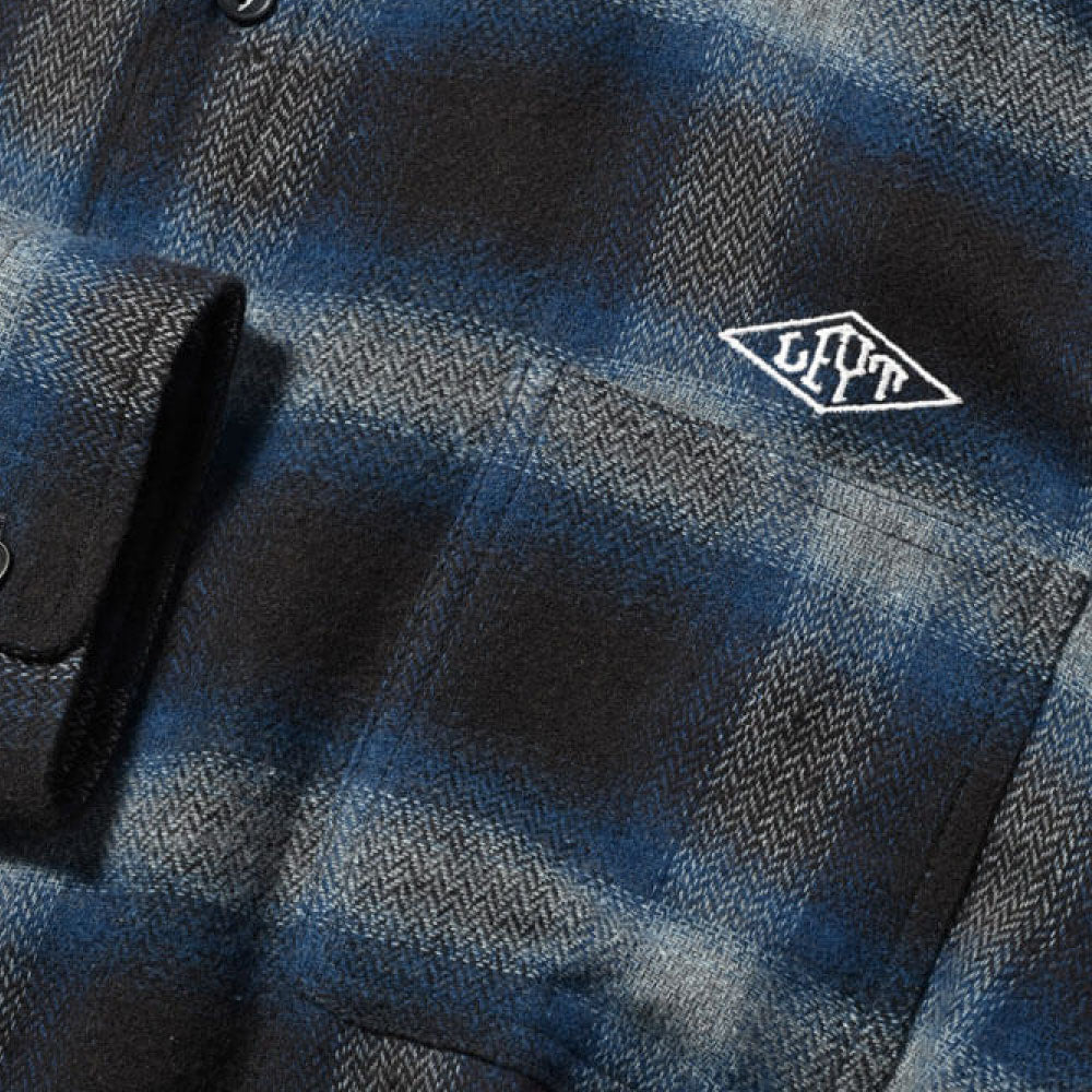 Classic Ombre Plaid L/S Shirts NVY クラシック オンブレ チェック 長袖 シャツ