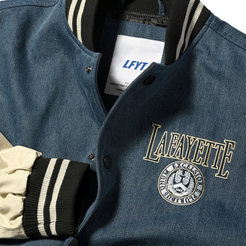 Coat Of Arms Varsity Jacket Wash Denim スタジアム ジャケット スタジャン