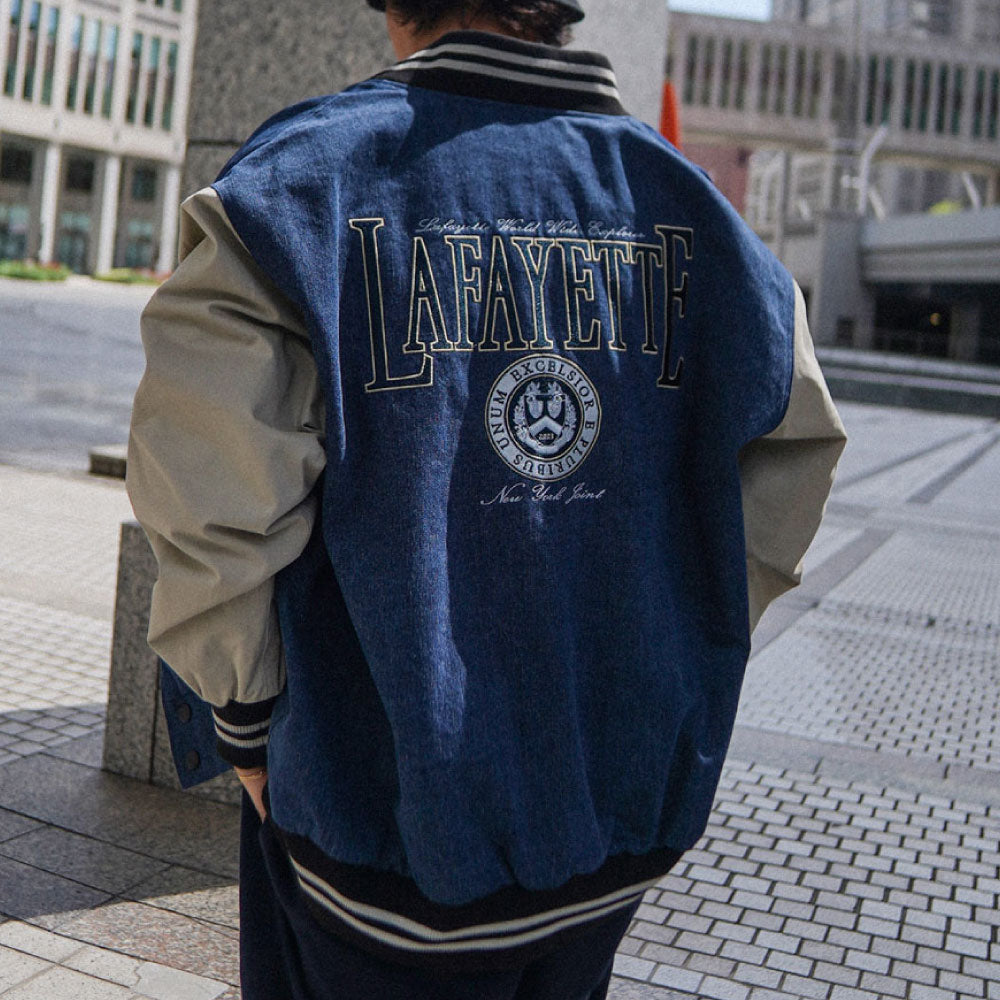 Coat Of Arms Varsity Jacket Wash Denim スタジアム ジャケット スタジャン