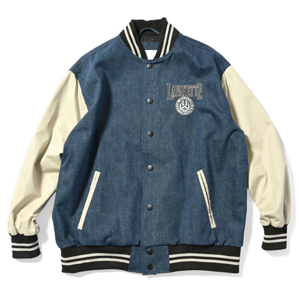 Coat Of Arms Varsity Jacket Wash Denim スタジアム ジャケット スタジャン