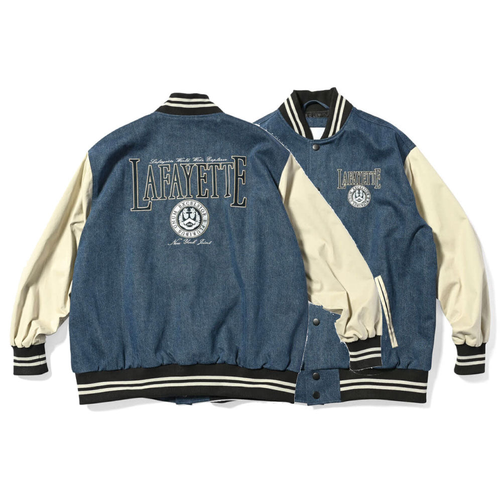 Coat Of Arms Varsity Jacket Wash Denim スタジアム ジャケット スタジャン