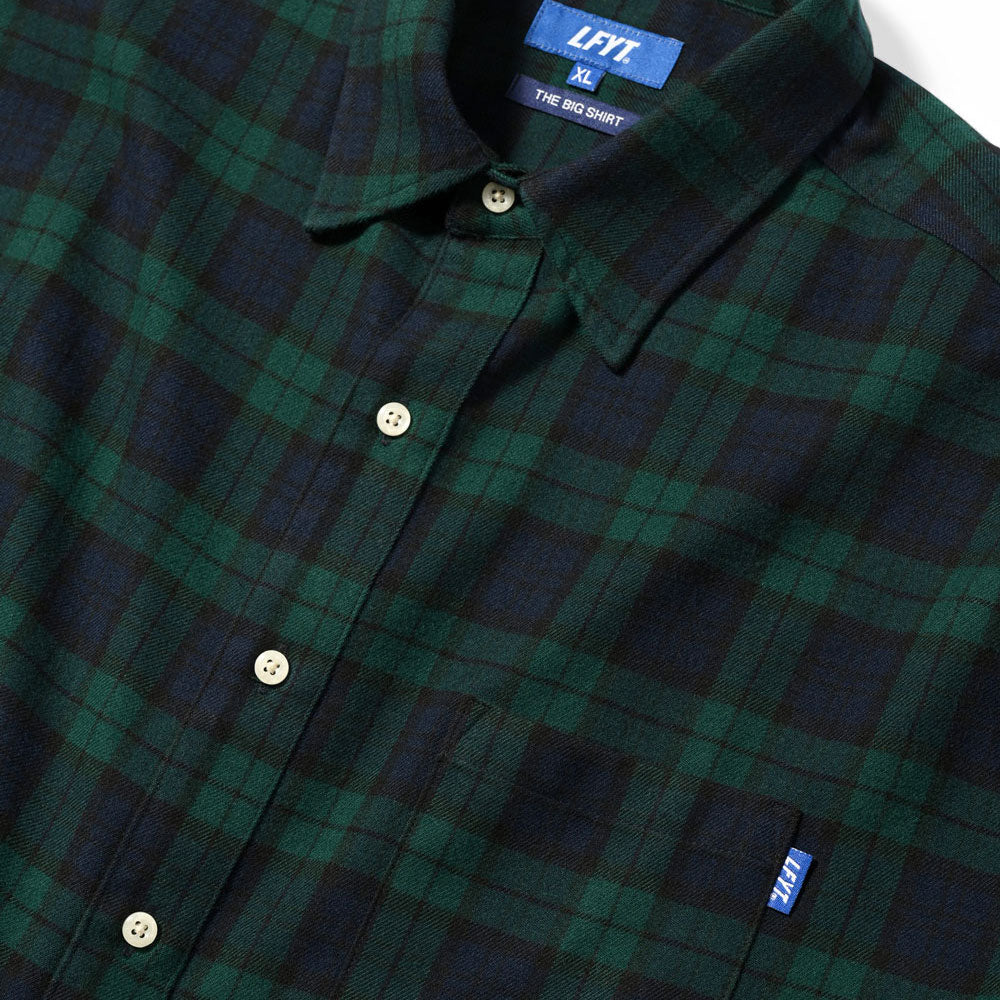Cotton Check L/S Big Shirt Blackwatch チェック ブラックウォッチ 長袖 シャツ