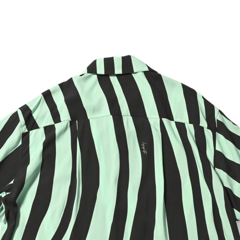 Distorted Stripe S/S Shirt Mint 半袖 シャツ