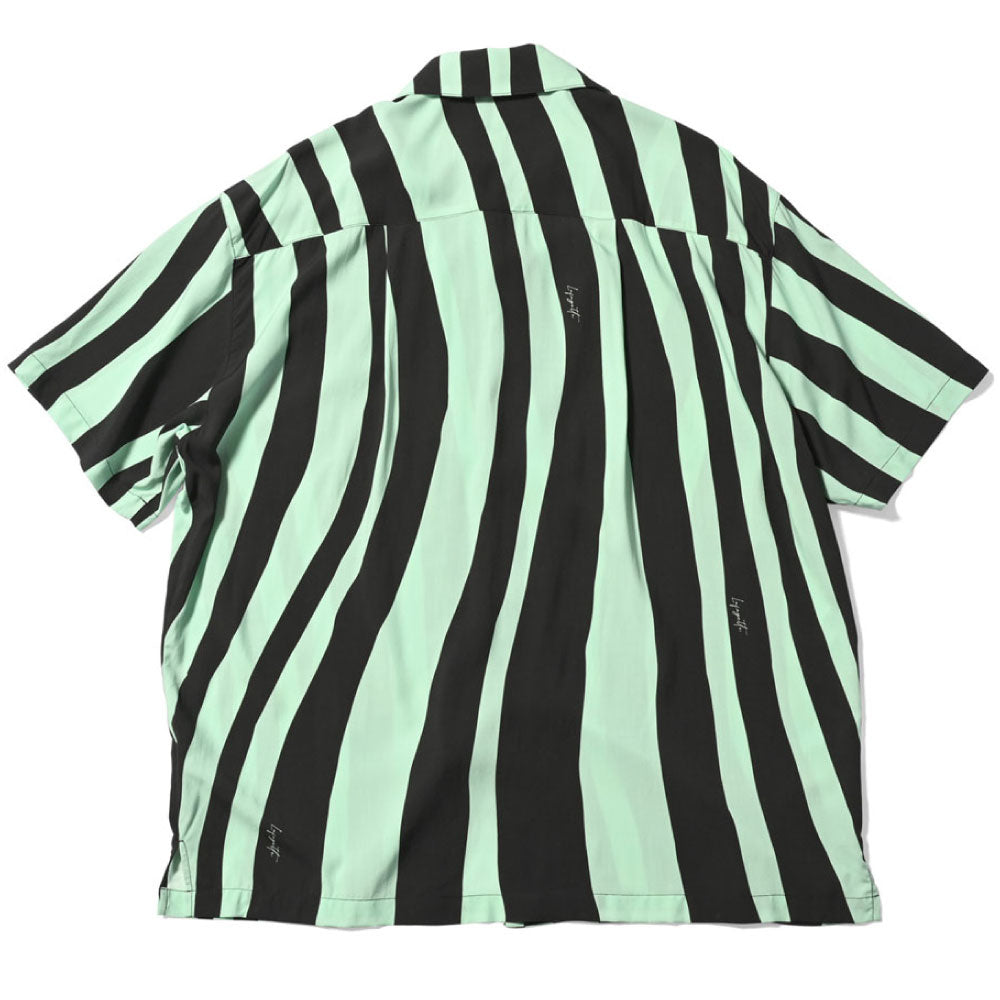 Distorted Stripe S/S Shirt Mint 半袖 シャツ