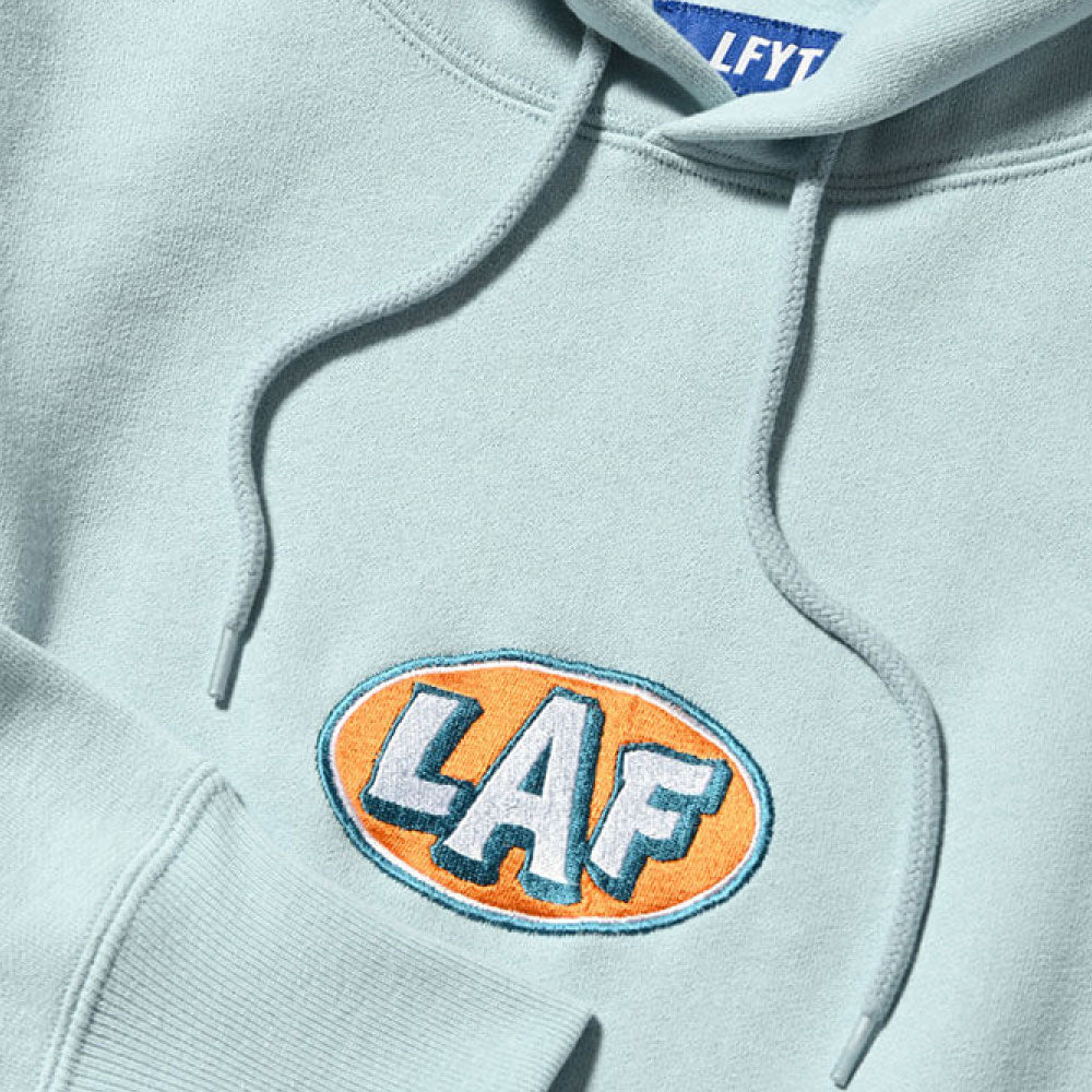 Oval LAF Logo Sweat Hoodie Parka BLU ロゴ フーディー プルオーバー パーカー