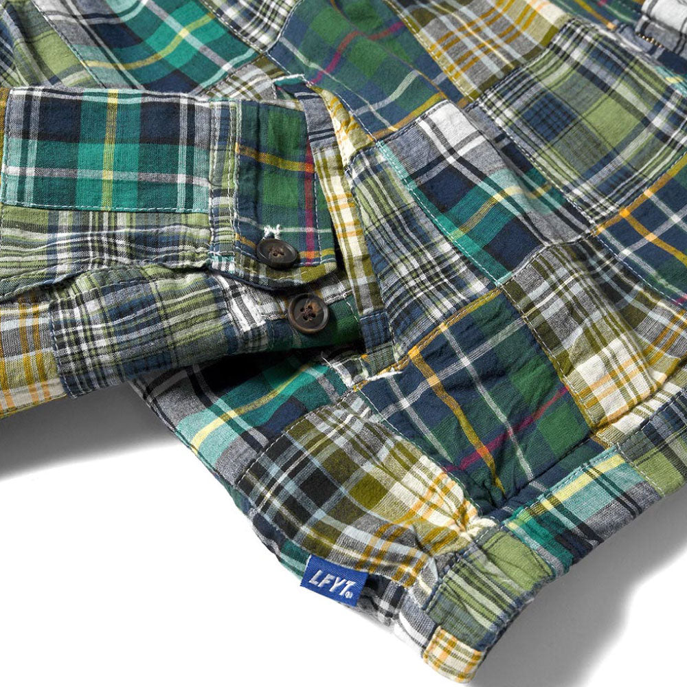 Patchwork Check Harrington Jacket ハリントン ジャケット マドラス チェック パッチワーク Green