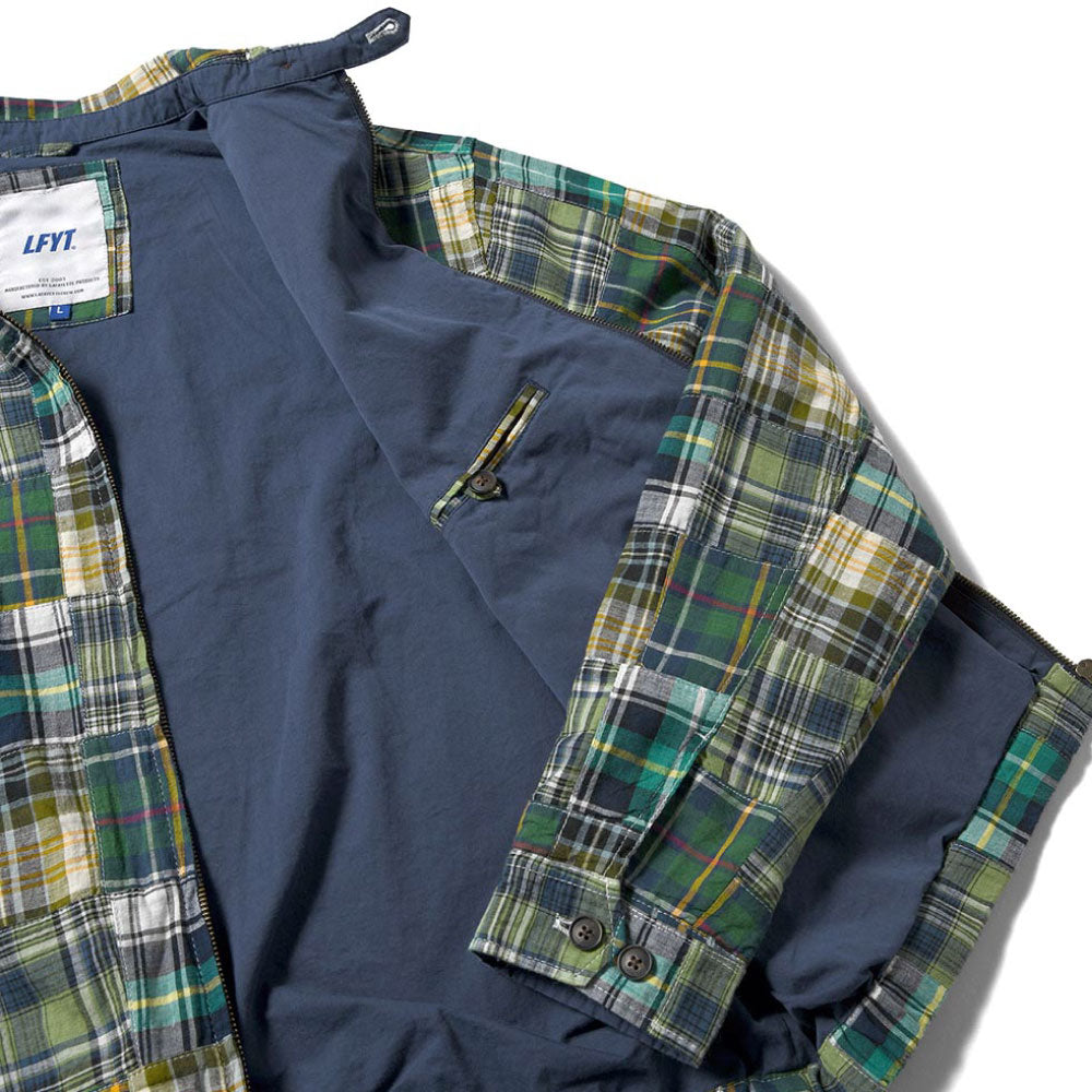 Patchwork Check Harrington Jacket ハリントン ジャケット マドラス チェック パッチワーク Green