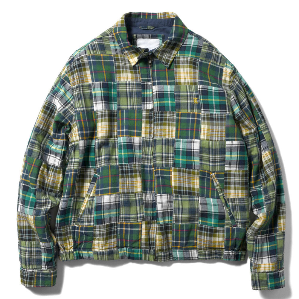 Patchwork Check Harrington Jacket ハリントン ジャケット マドラス チェック パッチワーク Green