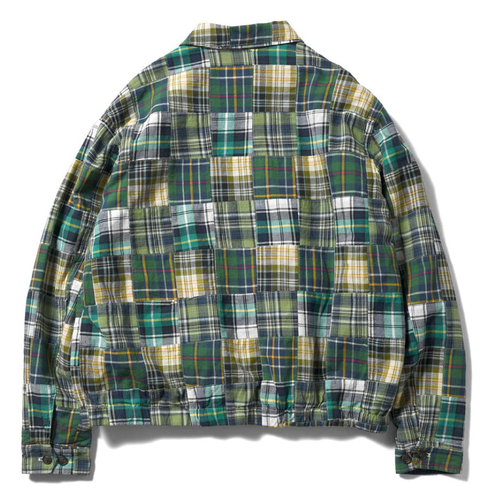 Patchwork Check Harrington Jacket ハリントン ジャケット マドラス チェック パッチワーク Green