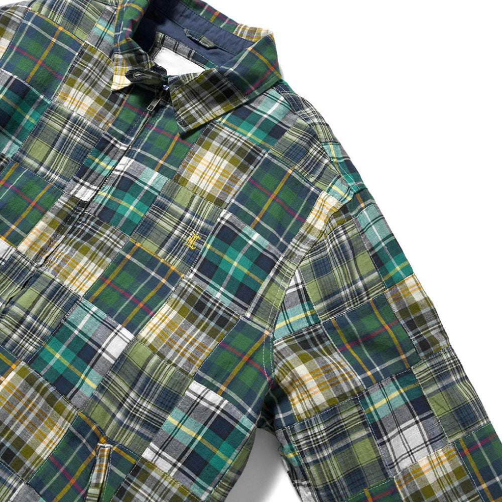 Patchwork Check Harrington Jacket ハリントン ジャケット マドラス チェック パッチワーク Green