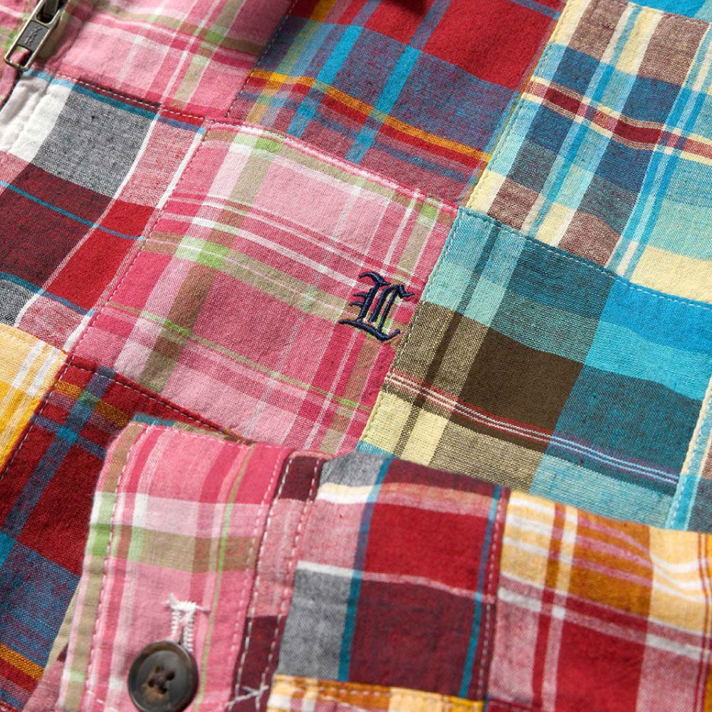 Patchwork Check Harrington Jacket ハリントン ジャケット マドラス チェック パッチワーク Red