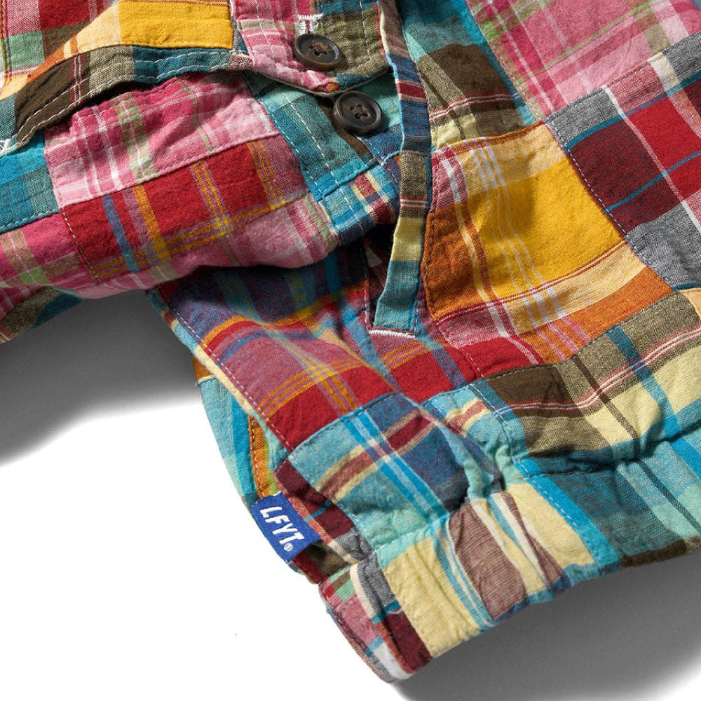 Patchwork Check Harrington Jacket ハリントン ジャケット マドラス チェック パッチワーク Red