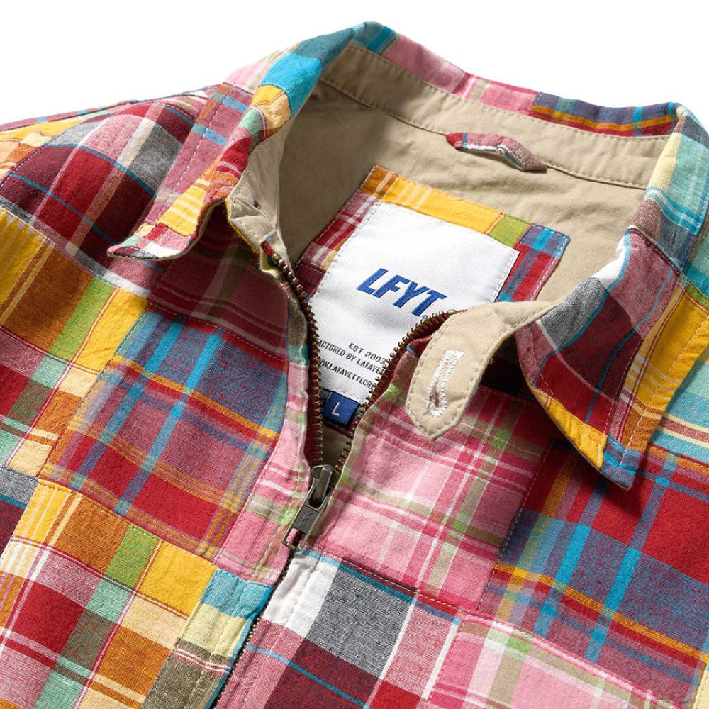 Patchwork Check Harrington Jacket ハリントン ジャケット マドラス チェック パッチワーク Red