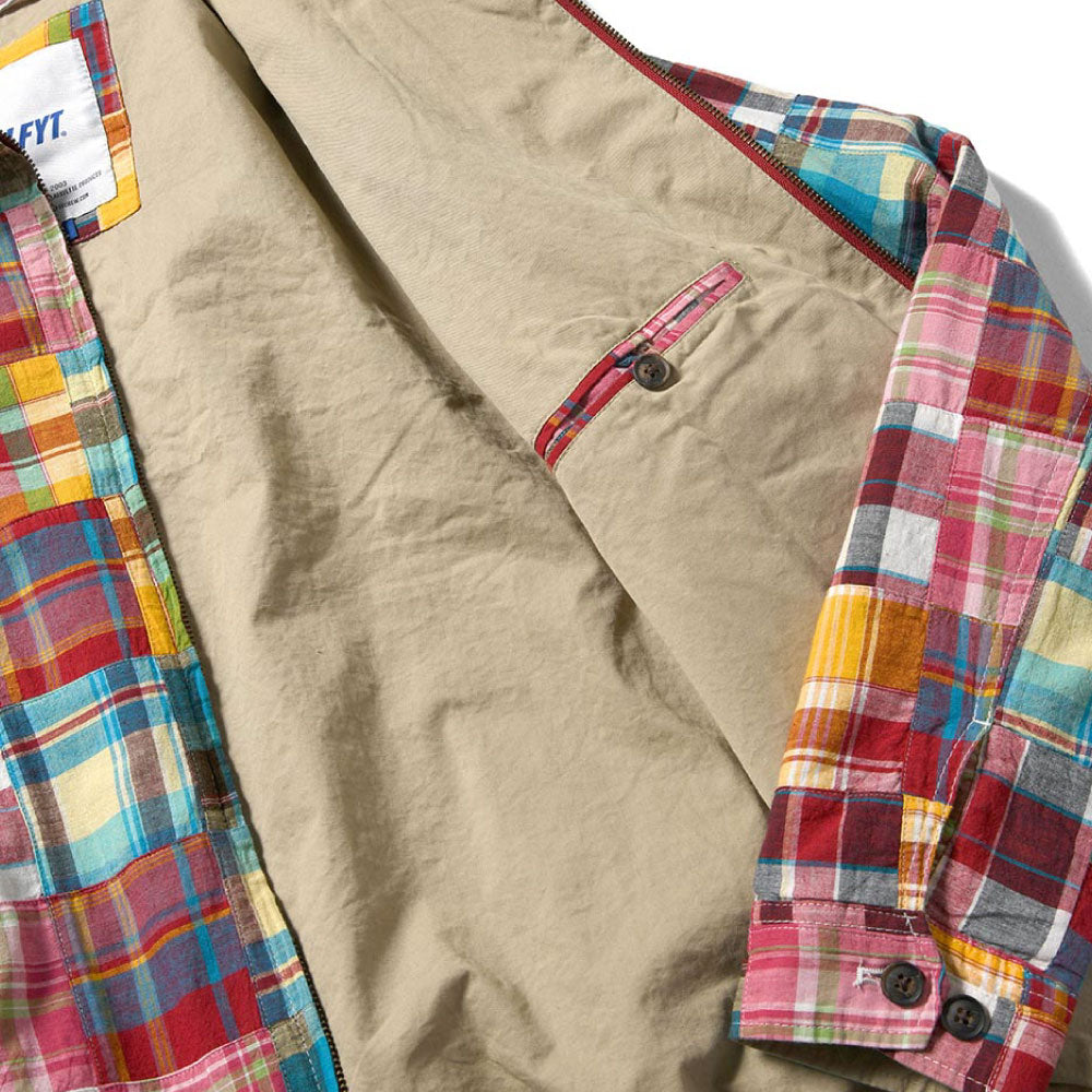 Patchwork Check Harrington Jacket ハリントン ジャケット マドラス チェック パッチワーク Red