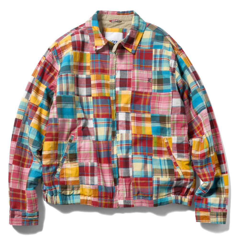 Patchwork Check Harrington Jacket ハリントン ジャケット マドラス チェック パッチワーク Red