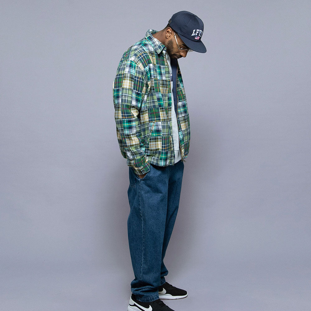 Patchwork Check Harrington Jacket ハリントン ジャケット マドラス チェック パッチワーク Green