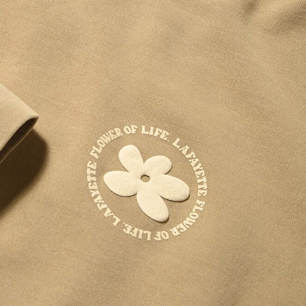 Pigment Dyed Flower Crewneck Sweat Sand フラワー クルーネック スウェット