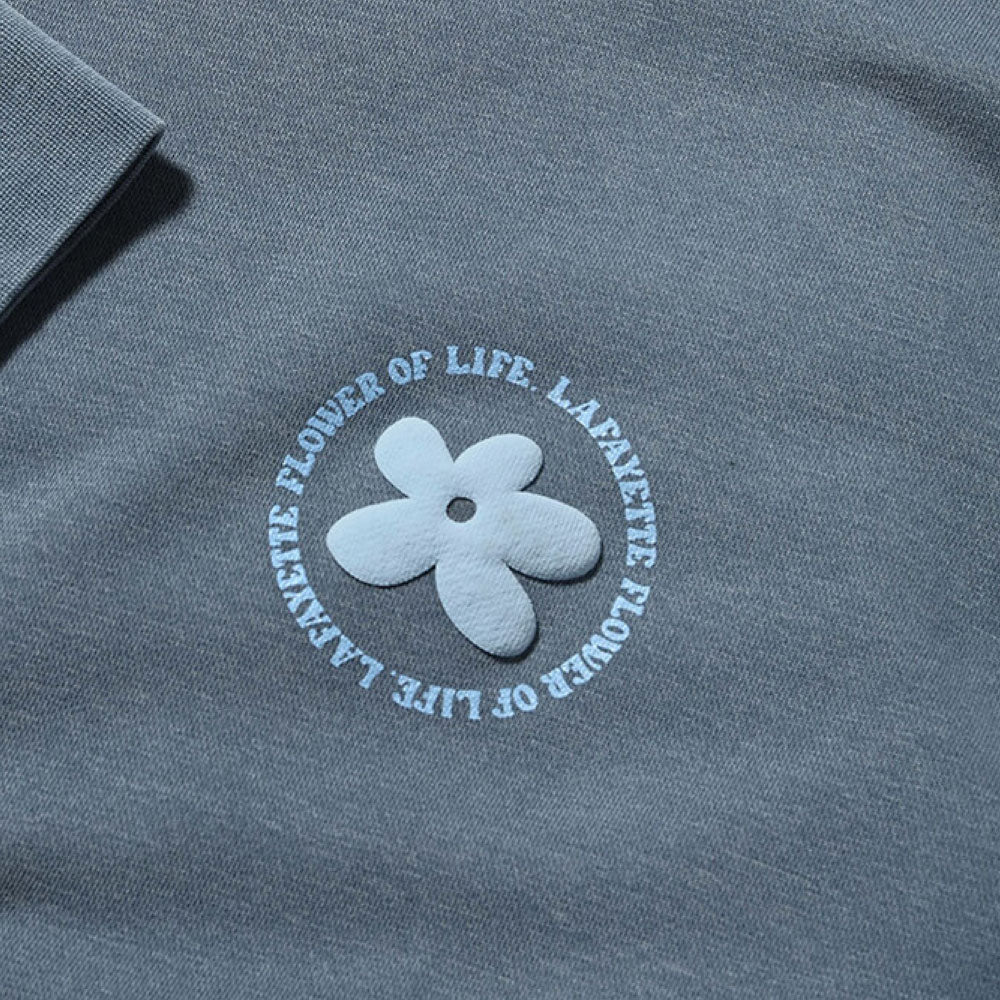 Pigment Dyed Flower Crewneck Sweat BLU フラワー クルーネック スウェット