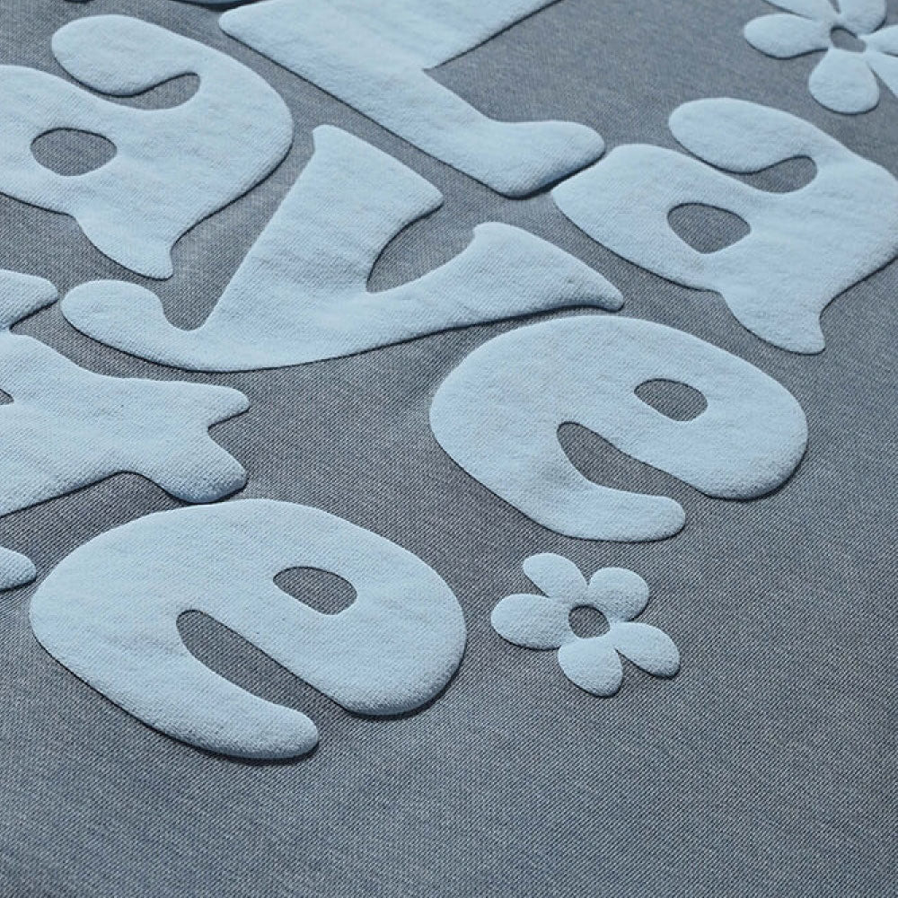 Pigment Dyed Flower Crewneck Sweat BLU フラワー クルーネック スウェット