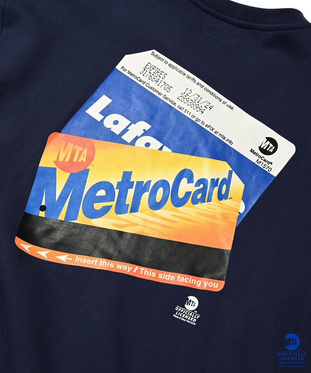 × MTA Metro Card Crewneck Sweat NVY メトロ カード エムティーエー スウェット