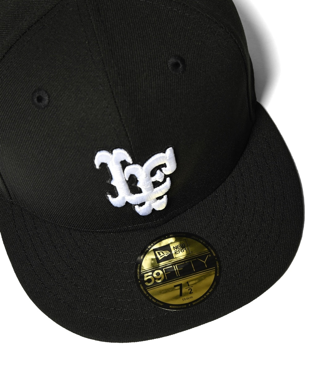 ×New Era LF Logo 59Fifty Crew LF LOGO Cap BLK ニューエラ ロゴ キャップ レザー 帽子