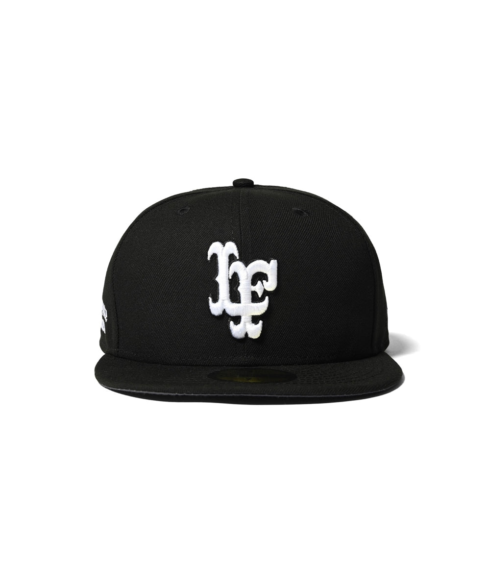 ×New Era LF Logo 59Fifty Crew LF LOGO Cap BLK ニューエラ ロゴ キャップ レザー 帽子