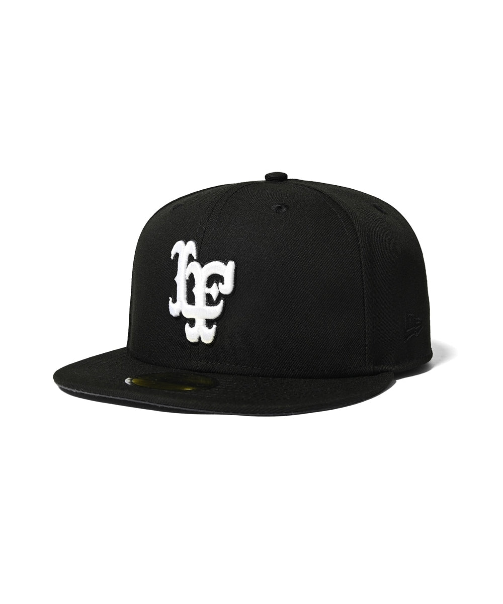 ×New Era LF Logo 59Fifty Crew LF LOGO Cap BLK ニューエラ ロゴ キャップ レザー 帽子