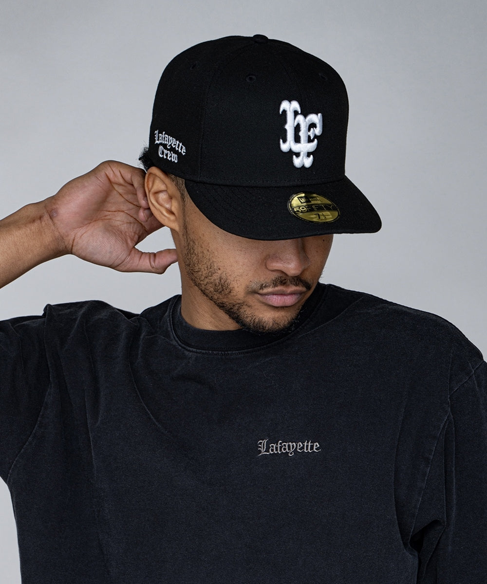 ×New Era LF Logo 59Fifty Crew LF LOGO Cap BLK ニューエラ ロゴ キャップ レザー 帽子