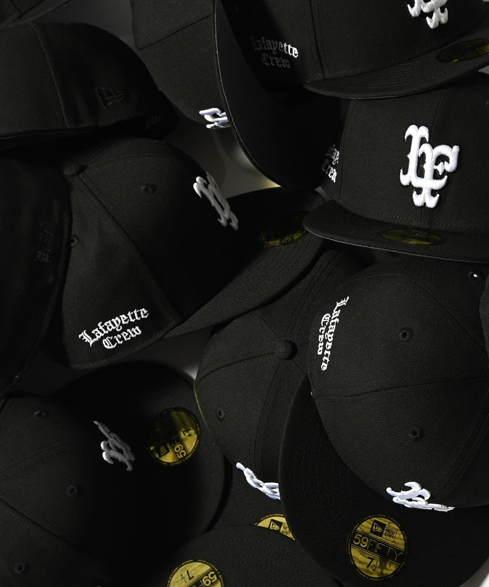 ×New Era LF Logo 59Fifty Crew LF LOGO Cap BLK ニューエラ ロゴ キャップ レザー 帽子